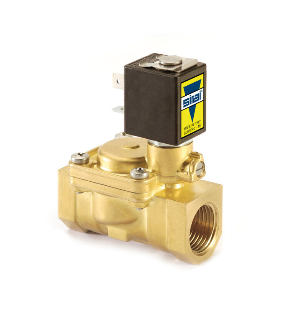 Brass solenoid valve ¾" 2-way, 230 V
