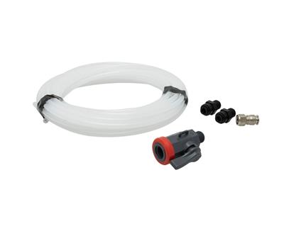 Aansluitset (binnendraad ¼") voor 1 Besgo ventiel (1 kogelventiel + 2 koppelstukken en 10 meter PE slang 4x6mm)